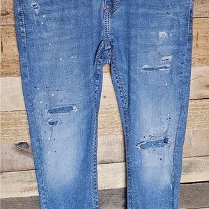 Vintage Women Diesel Jean Distressed Blue Jeans Size 30